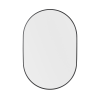 24inch Oval Framed Mirror,matte black border