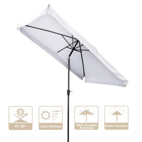 2Mx3M Aluminum Patio Umbrella White