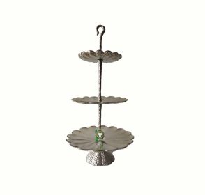 Lotus 3 Tier Cake Stand - Aluminum Decor