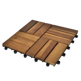 Decking Tiles 11.8"x11.8" Acacia Set of 30