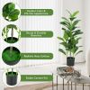 2-Pack Artificial Fiddle Leaf Fig Tree for Indoor and Outdoor