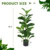 2-Pack Artificial Fiddle Leaf Fig Tree for Indoor and Outdoor