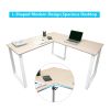 L Shaped Home Office Computer Desk with Modern Style and MDF Board; Easy to Assemble