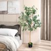 5.5 Feet Artificial Eucalyptus Tree with 517 Silver Dollar Leaves