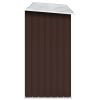 Garden Log Storage Shed Galvanized Steel 129.9"x33.1"x59.8" Brown