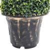 Artificial Boxwood Spiral Plant with Pot Green 23.2"