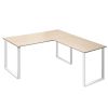 L Shaped Home Office Computer Desk with Modern Style and MDF Board; Easy to Assemble